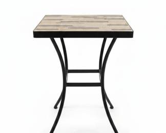 Mosaic Tile Top Metal Accent Table second image