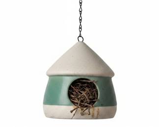 Ceramic BeehiveStyle Hanging Birdhouse