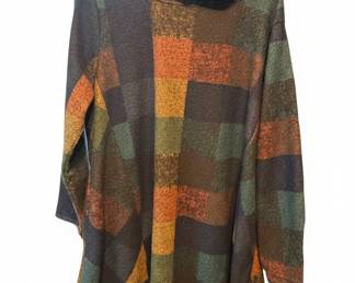 Korean MultiColor Patchwork Cowl Neck Tunic
