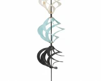 Kinetic Metal Spiral Garden Wind Spinner