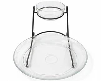 Glass serving dish