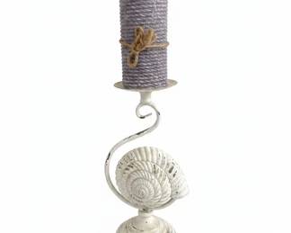 Nautical Seashell and Rope Candle Holder