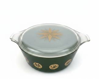 Pyrex Zodiac .Quart Cinderella Casserole with Starburst Lid