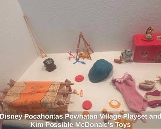 Disney Pocahontas Powhatan Village Playset and Kim Possible McDonalds Toys second image