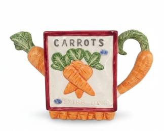 Cardinal Inc. Sunny Fresh Orange Crate Hand Painted Ceramic Teapot