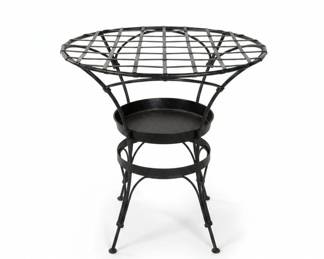 Vintage Black Wrought Iron Fire Pit