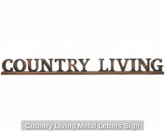 Country Living Metal Letters Sign