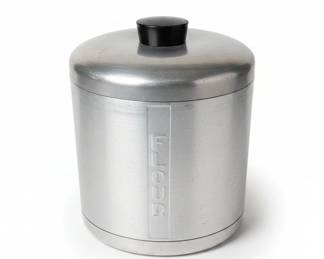 Vintage MidCentury Aluminum Flour Canister by Kromex