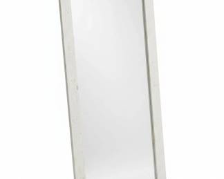 White Wooden WallMounted Cabinet with Lattice Glass Doors second image
