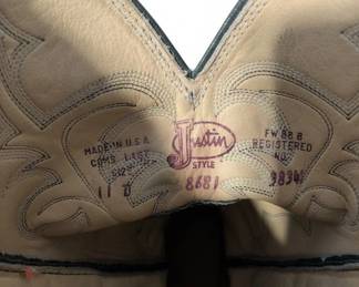 Vintage Justin Style Snakeskin Cowboy Boots second image