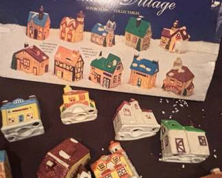 Piece Porcelain Christmas Village Set