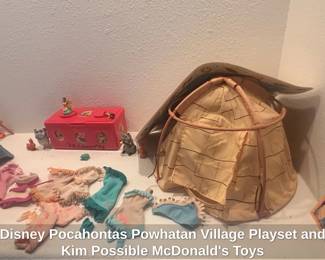 Disney Pocahontas Powhatan Village Playset and Kim Possible McDonalds Toys