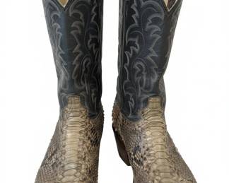 Vintage Justin Style Snakeskin Cowboy Boots