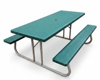 Lifetime Foot Folding Picnic Table  Hunter Green