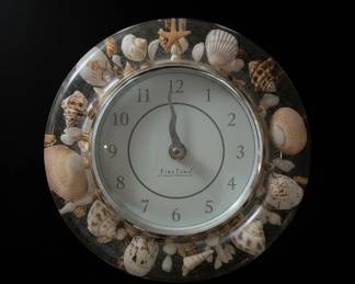 FirsTime  Co. Sands of Time Seashells Wall Clock