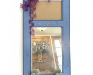 Decorative Childrens Wall Mirror with Hooks