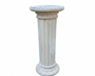 Vintage Concrete Fluted Column Pedestal