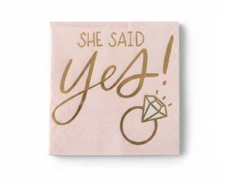 She Said Yes Engagement Party Napkins