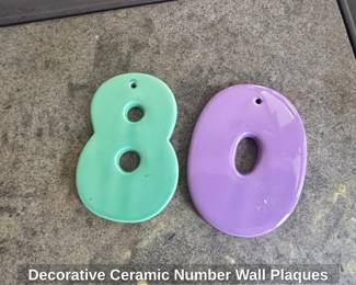 Decorative Ceramic Number Wall Plaques third image