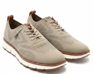Mens Knit Wingtip Oxford Sneakers