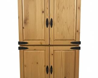 Rustic Pine TwoPiece Armoire