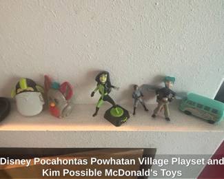 Disney Pocahontas Powhatan Village Playset and Kim Possible McDonalds Toys fourth image