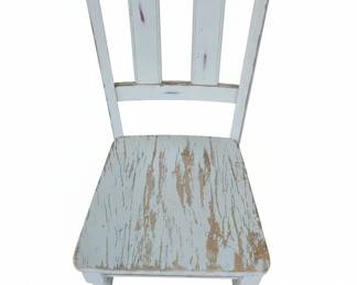 Distressed White Wash Farmhouse Side Chair