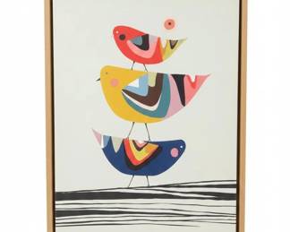 MidCentury Modern Style Stacked Birds Art Print by Rachel Lee second image
