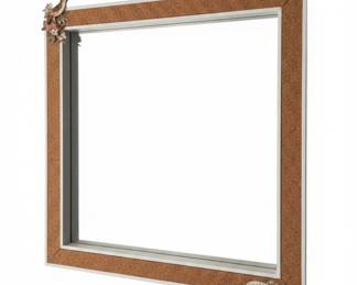 Decorative CorkFramed Wall Mirror with Embellishments