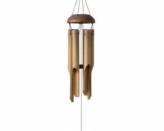 Handcrafted Bamboo Wind Chime with Coconut Shell Top