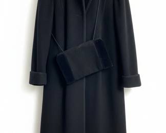 Vintage Wool Coat with Matching Muff