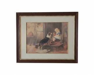 Vintage Print A Carrot for a Friend by Jan Walraven