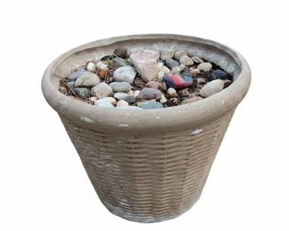 Faux Wicker Resin Garden Planter