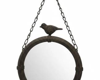 Cast Iron Bird Hanging Mirror