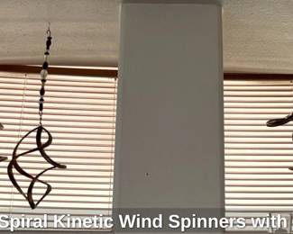 Metal Spiral Kinetic Wind Spinners with Beads