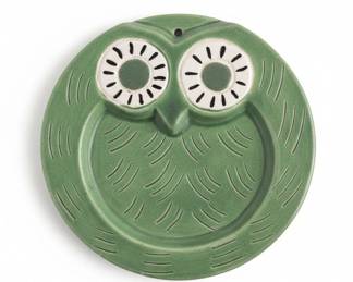 Vintage Ceramic Owl Trinket Dish or Wall Plaque