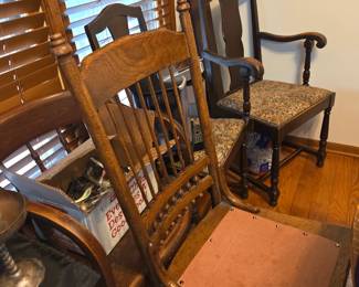 Many misc vintage chairs