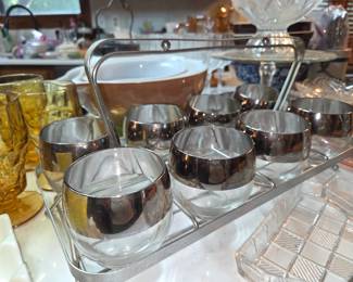 Vintage Roly-Poly glass set