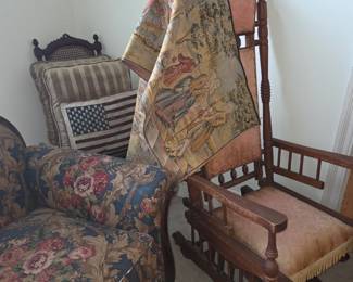 Antique rockers, many styles