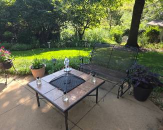 Outdoor furniture, firepit table