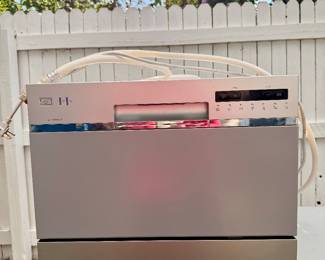 EdgeStar portable countertop dishwasher with multiple wash cycles, ideal for apartments, RVs, cottages, or small kitchens.