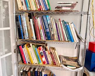 Large assortment of books including cookbooks, art, travel, gardening, inspirational, history, and more—something for every reader.