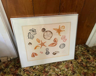 Lot 160: Vintage Pamela Sinkler's "Sunbathers on the Beach" Framed, Signed, Limited Edition