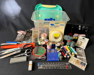 Lot 190: Assorted Sewing Notions and Craft Supplies