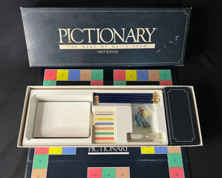 Lot 171: Vintage Pictionary, Parcheesi, and Scrabble Board Game Sets