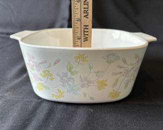 Lot 88: Vintage CorningWare casserole dishes: Pastel Bouquet & Wildflower