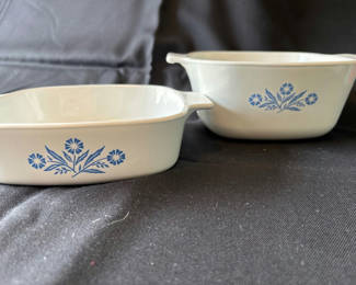Lot 6: Two CorningWare floral casserole dishes