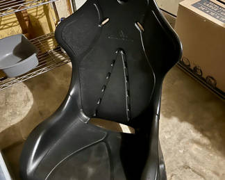 Lot 169: Black plastic racing bucket seat