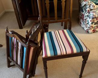 eight collapsible chairs