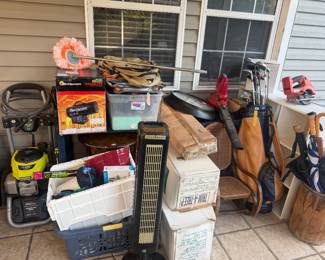 Golf clubs and heater